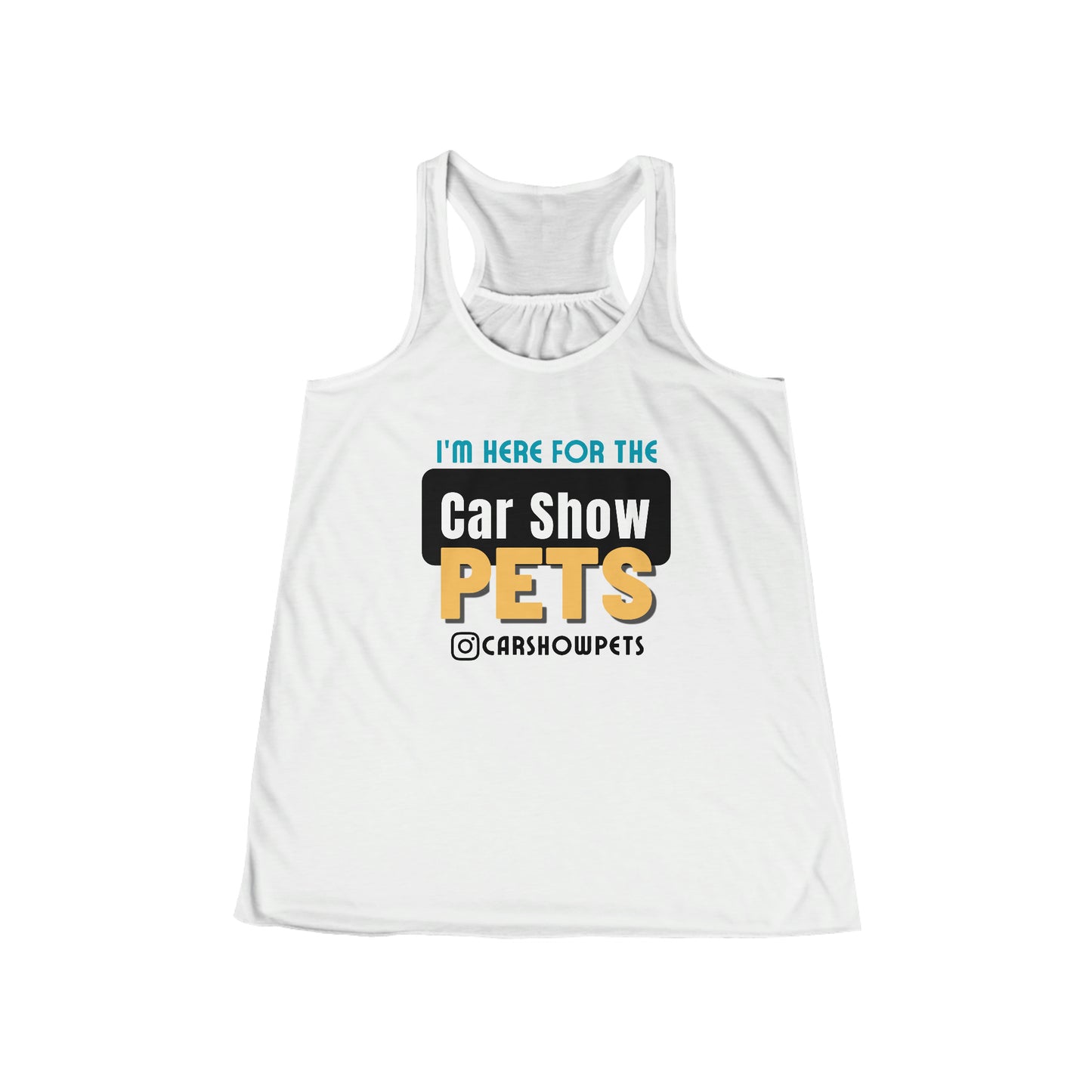 Here for the Car Show Pets Women's Flowy Racerback Tank